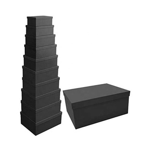 Cajas de almacenamiento de cartón con diseño personalizado, conjunto de cajas de embalaje de regalo de papel rectangular anidadas, 10 Uds. - Product Image 4