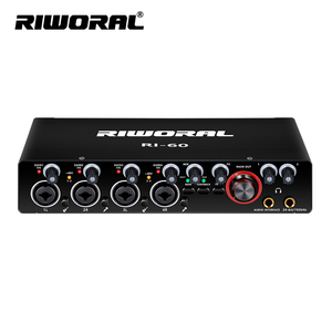 <strong>Audio</strong> Interface 4 Channel XLR <strong>Inputs</strong> Digital Portable 48V <strong>Microphone</strong> Studio Sound Card for PC Studio Recording For 24bit/192khz