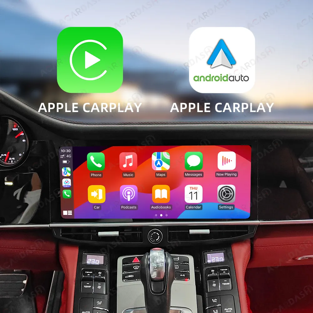 Acardash 12.3 Inch Android 12 Tự Động Stereo Đa Phương Tiện Máy Nghe Nhạc Carplay Đài Phát Thanh Xe Cho Porsche Panamera 2010-2016 GPS Navigation Đơn Vị