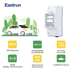 Eastron DCM230パルサー出力多機能RS485Modbusリモートモニタリングスマートシティ用DCエネルギーメーター - Product Image 2