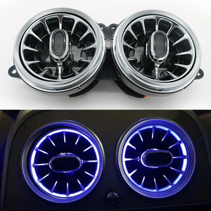7/64 צבע LED טורבו אוויר מיזוג Vent הסביבה אור עבור מרצדס S-class W222 S400 S450 S320 s350 <span class=keywords><strong>3D</strong></span> רוטרי רמקול