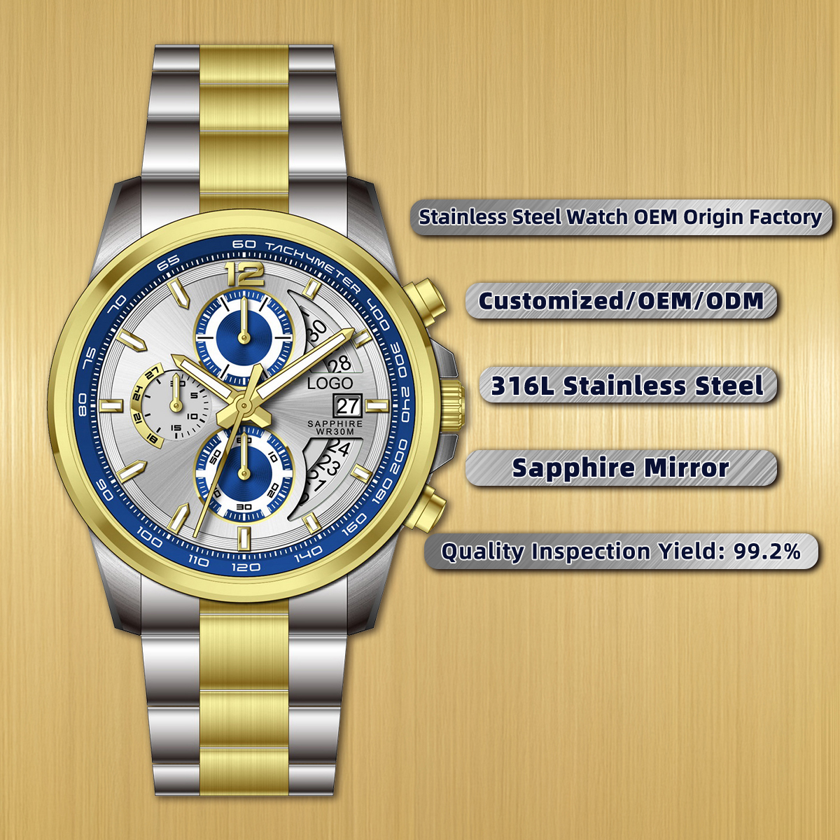 Silver/Gold/Blue/Silver/Blue