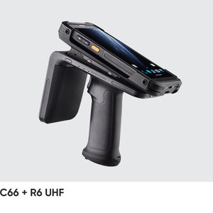 Uhf lettore Rfid Android 13 lungo raggio portatile lettore Rfid con caricatore 3GB + 32GB dente blu nero IP65 ISO 18000-6C - Product Image 1