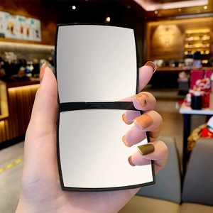 迷你黑色可折叠方口袋紧凑型镜子双面定制标志化妆品化妆镜 - Product Image 3