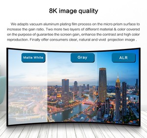 Hot Selling 4K Projection <strong>Screen</strong> 2.35:1 <strong>Curved</strong> <strong>Fixed</strong> <strong>Frame</strong> Projector <strong>Screen</strong> for Home Theater - Product Image 4