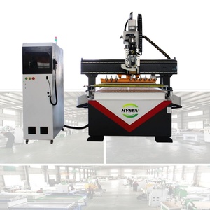 HYSEN Roteador <span class=keywords><strong>CNC</strong></span> ATC Máquina para fazer móveis Automático 1325 Escultura em madeira Roteador <span class=keywords><strong>CNC</strong></span> ATC para trabalhar madeira