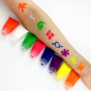 Fabricantes de pintura facial Kit de pintura brillante Lavable Color personalizado Neón fluorescente Pinturas faciales y corporales para niños