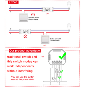 Tuya調光器スイッチモジュールリレーWifiZigbee1ギャング2ギャング2way3wayスマートホームオートメーションシステムAlexaAcho MOESファクトリー - Product Image 6