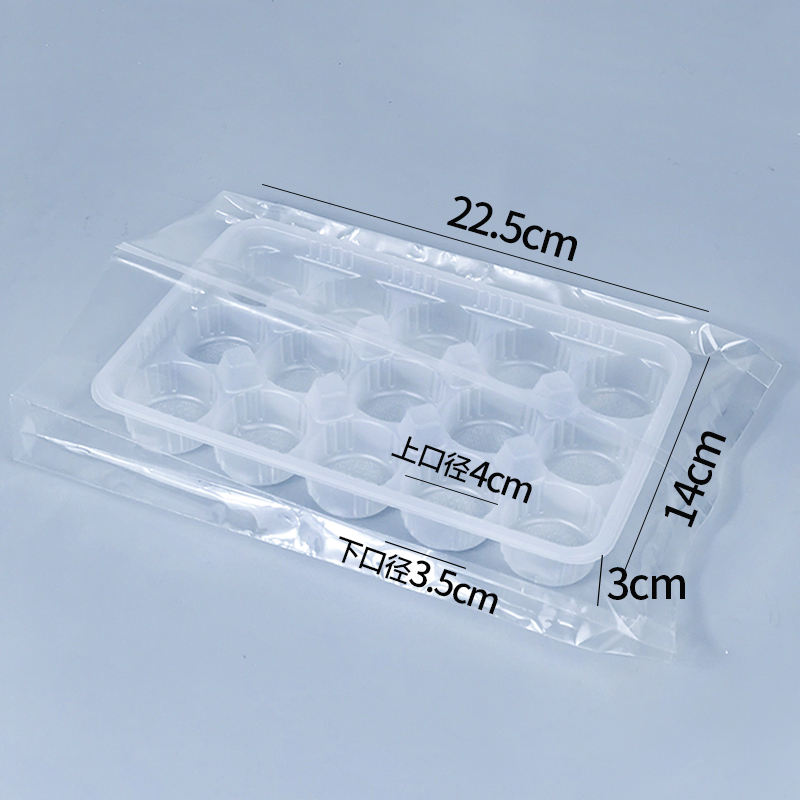 15-grid tray with plastic sealing bag