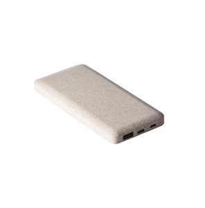 10000mAh Portable Eco-friendly Wheat Straw Mini Power Bank LED Display 5W <strong>Output</strong> Power Polymer/Li-Polymer Mobile <strong>Devices</strong>
