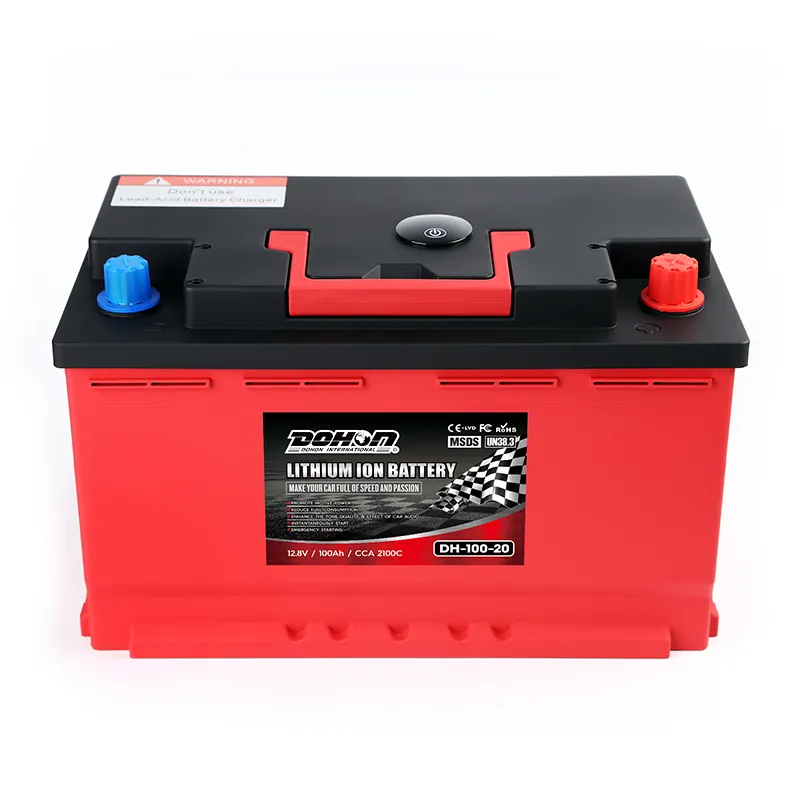 Batteria al litio ferro fosfato bms Lifepo4 batteria di avviamento lunga durata alta CCA 12.8V 100ah auto giapponese/veicoli americani