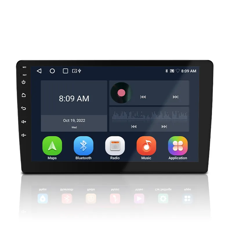 LAESD-reproductor multimedia con pantalla extraíble de 10,1 pulgadas para coche, autorradio estéreo 2 Din con Android, BT, FM, MP5