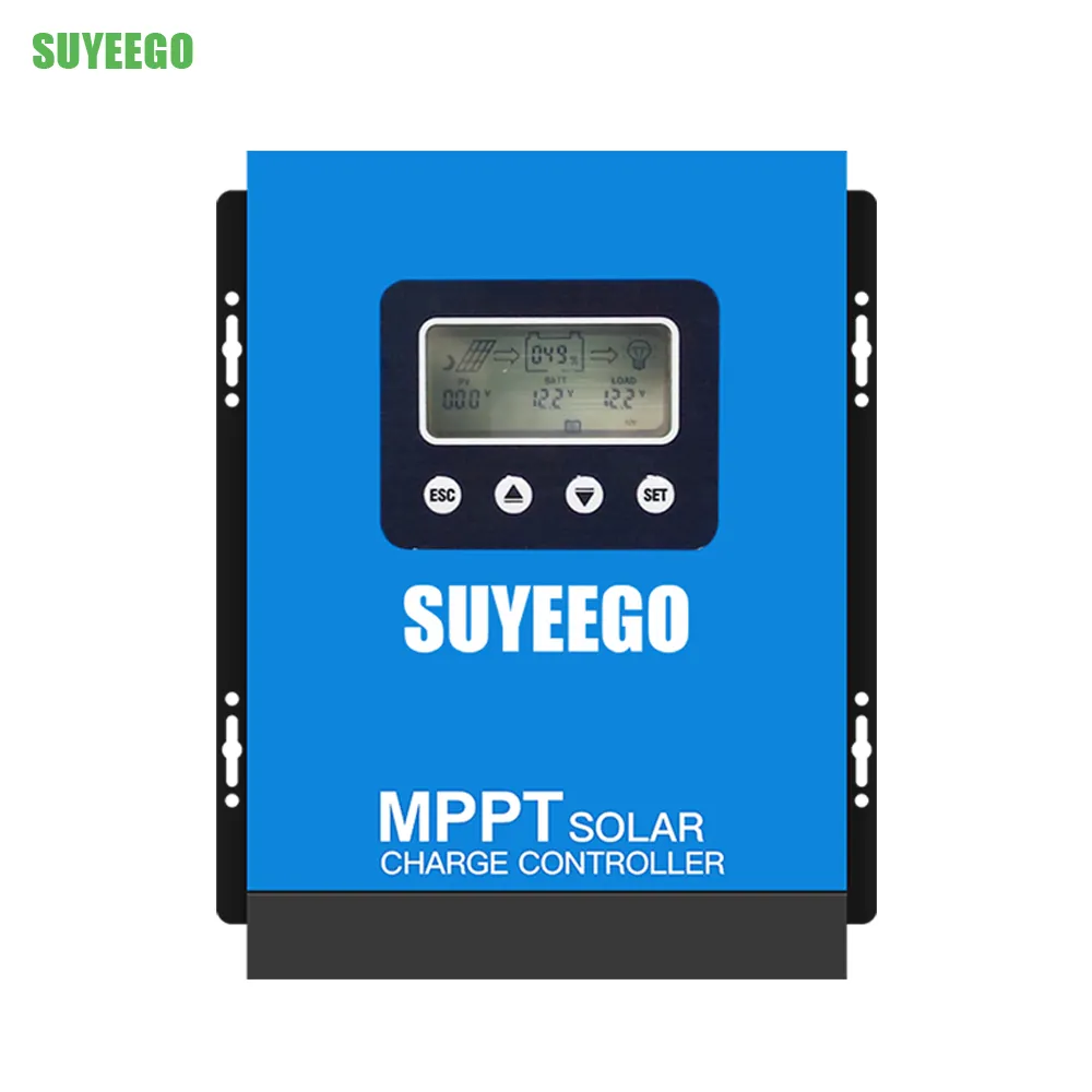 SUYEEGO120A充電コントローラーmppt、30A 40A 50A 60A 70A 80A 100Aスマート12/24/48V自動高電圧180vソーラーPV入力