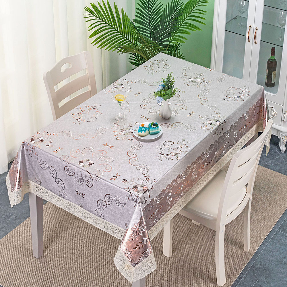Easy Clean Lace Edge PVC Independent Table Cloth Sheet