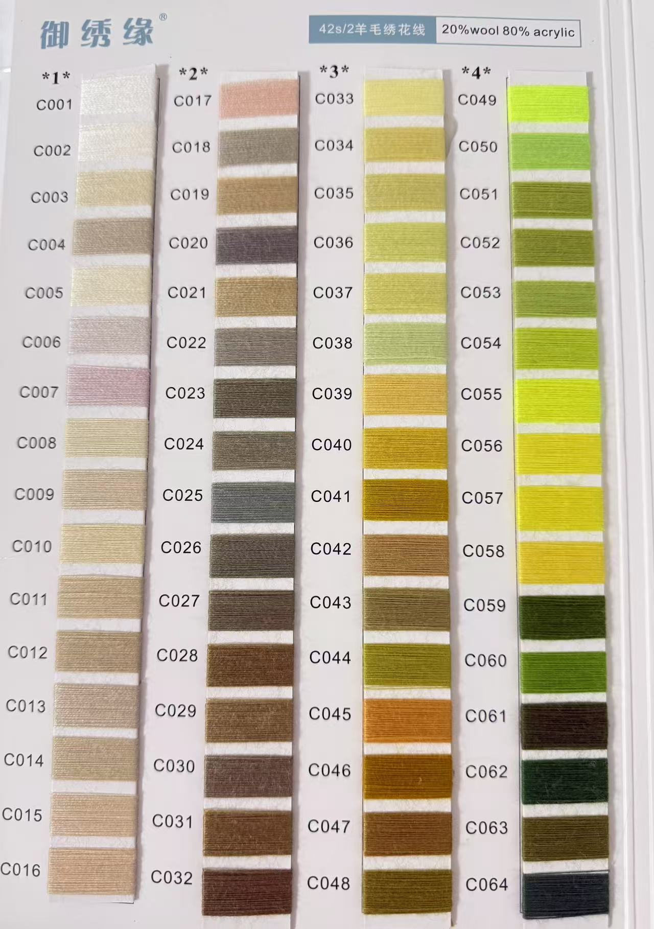 Please note the color code