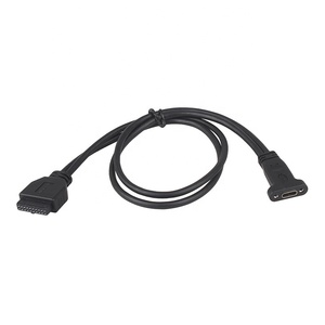 USB 3.1タイプC-IDC20P女性ヘッダーケーブル0.5m固定ワイヤーコンピューターPCケースバックパネル拡張バーコードスキャナー