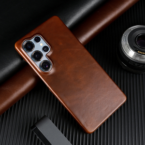 सैमसंग 25 अल्ट्रा केस के लिए हस्तनिर्मित पूर्ण अनाज चमड़े का मामला लक्जरी स्लिम प्रीमियम फोन कवर - Product Image 6