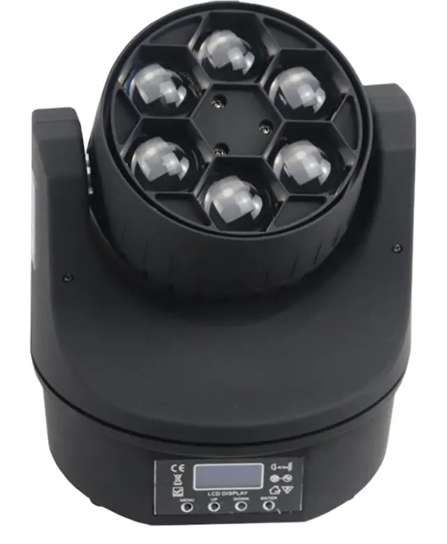 Precio al por mayor 6*15W LED Cabeza móvil Wash RGBW Dj Luces Equipo Mini Bee Eyes Led Iluminación de escenario