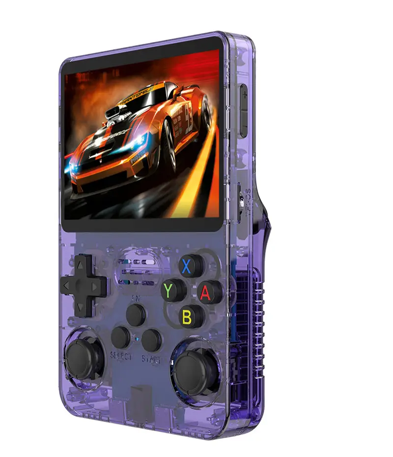 R36s 리눅스 시스템 게임 플레이어 64G 2000 게임 3.5 인치 스크린 휴대용 레트로 핸드 헬드 게임 콘솔 psp