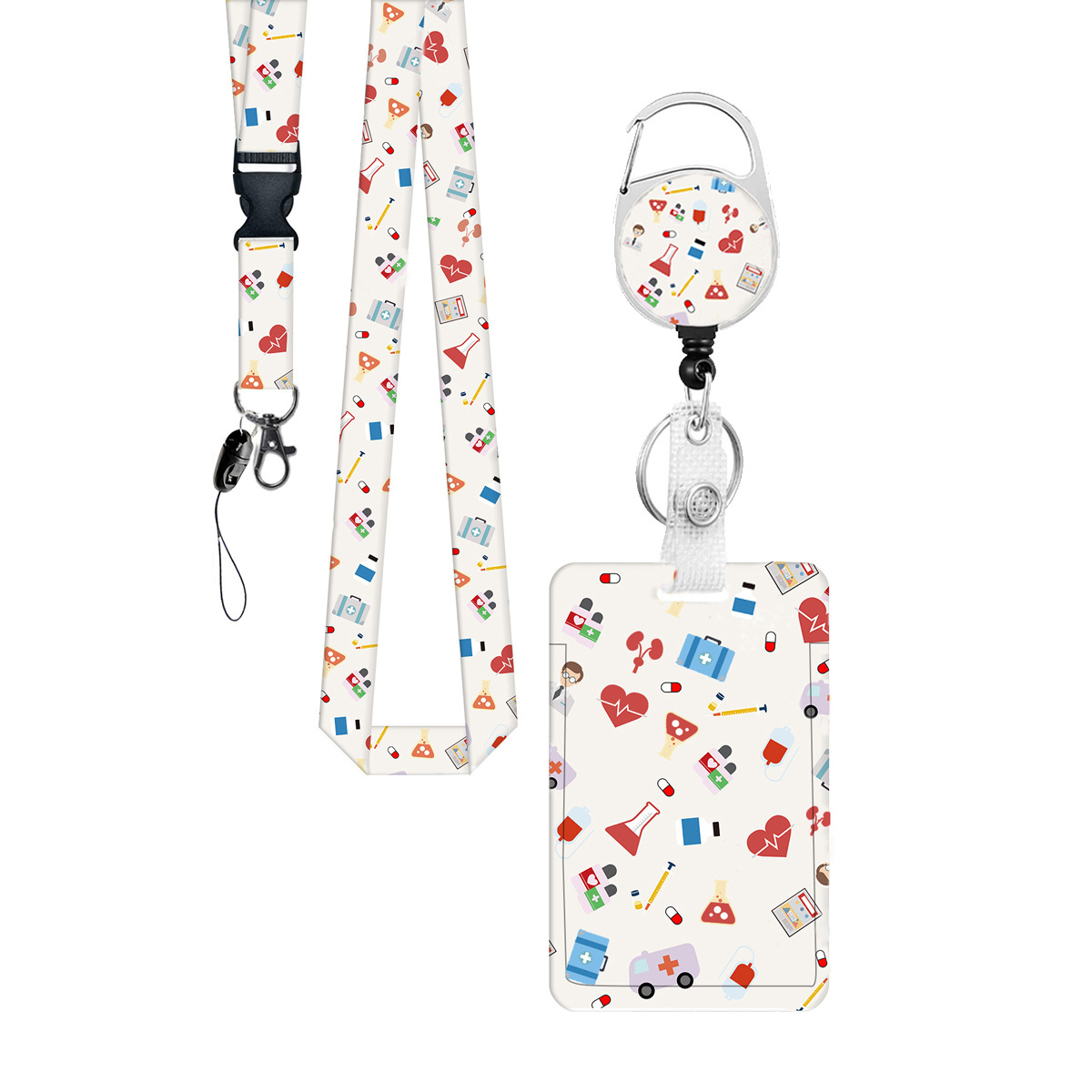 Easy-pull buckle clip lanyard