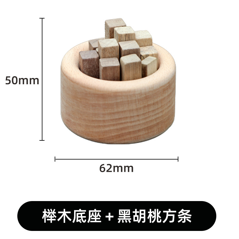 Beech wood base + black walnut wood strips