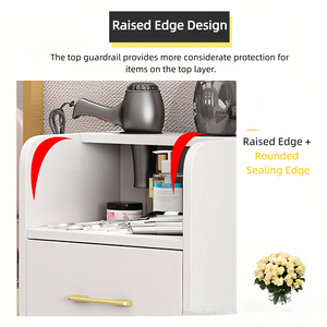 Tủ đựng đồ salon thương mại bằng sắt hiện đại có xe đẩy 4 bánh, thiết kế có thể điều chỉnh, dùng cho tiệm cắt tóc - Product Image 4