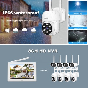 Sıcak kablosuz güvenlik kamera sistemi 4ch NVR kiti WIFI IP kamera 10.1 LCD inç ekran monitör güvenlik kamera akıllı sistemler - Product Image 3