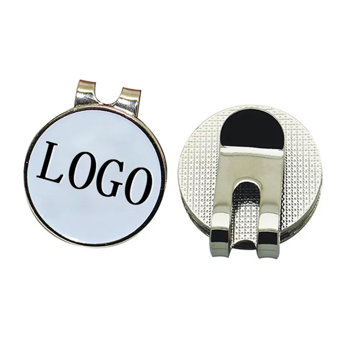 Clip per capelli con Logo personalizzato in metallo per pallina da Golf in oro bianco con smalto morbido