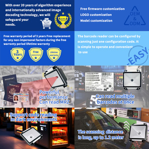Emt8061 quét nhanh USB RS232 hộ chiếu ID Đầu đọc thẻ 1D 2D QR Máy Quét Mã Vạch nhúng mrz PDF417 máy quét - Product Image 2