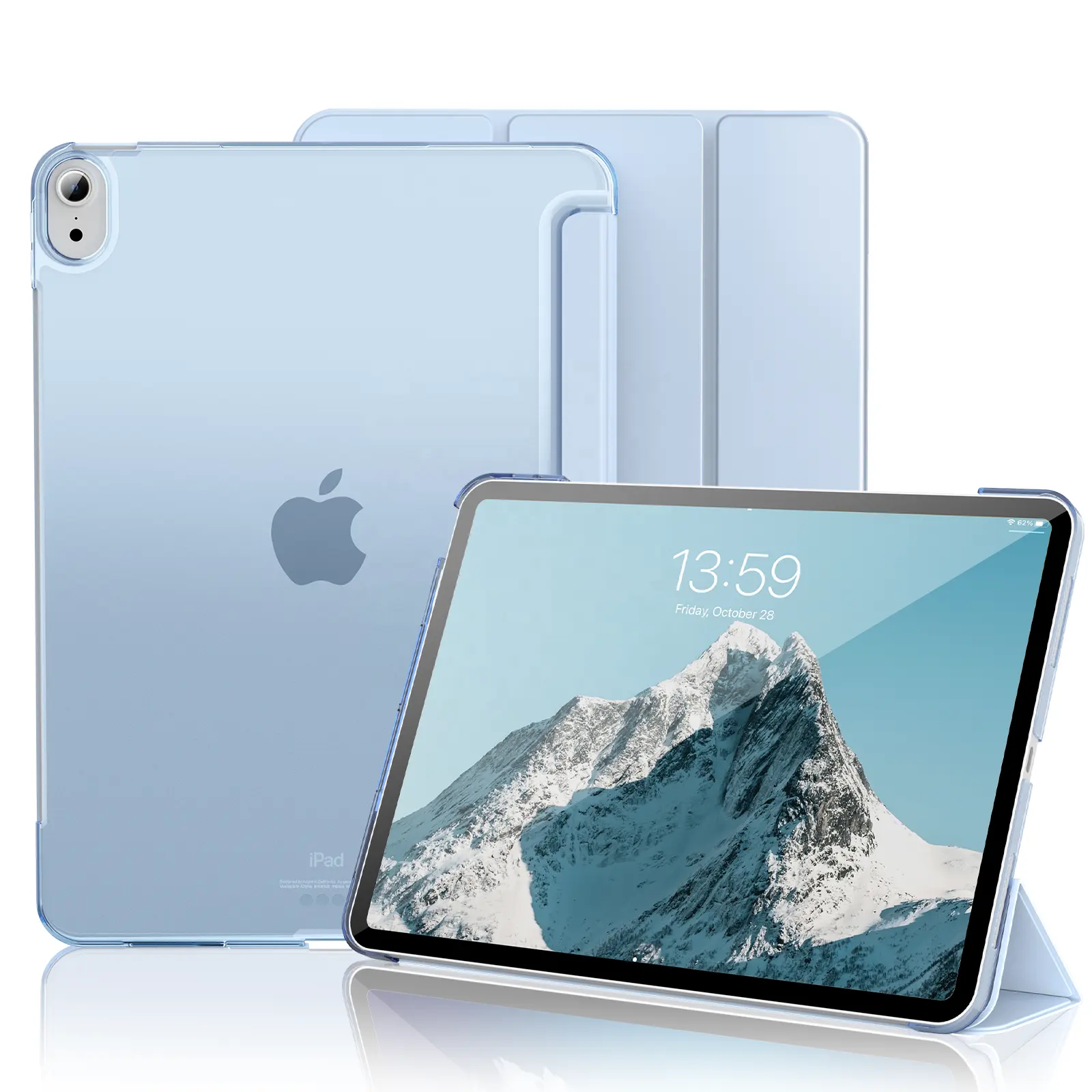 Cho iPad 10th thế hệ trường hợp 2022 10.9 inch Trường hợp với rõ ràng minh bạch chống sốc Cover quay lại cho ipad 10