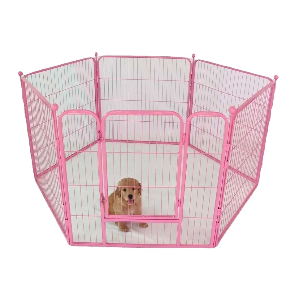 Zunhua Meihua, оптовая продажа, несколько размеров, дешевый манеж для большой собаки, складной металлический складной забор для собак MHD007