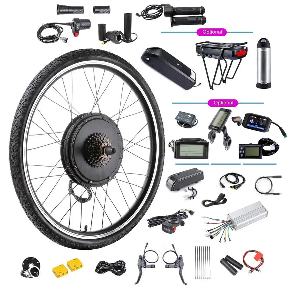 Kit de conversion pour vélo électrique moteur 1600w, avec batterie au lithium