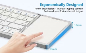 Klavierteil Bluetooth Klaviertisch faltbar tragbare kabellose Tastatur mit Touchpad Reisetechnik-Tastatur für iOS Android Windows Mac - Product Image 3