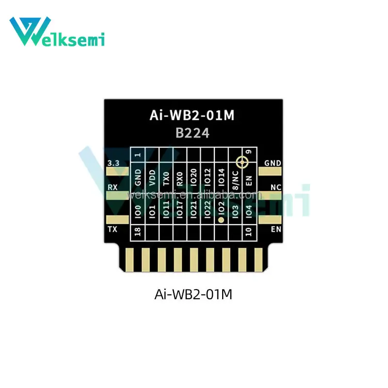 Welksemi Nieuwe Ai-WB2-01M Module Met Bl602 Chip Wifi Ble Combo Gebruik Voor Slimme Apparaten