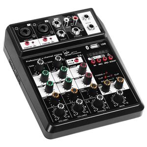 Mezclador de interfaz de Audio USB portátil profesional de 4 canales, consola mezcladora de sonido Blue Tooth para iluminación de vídeo móvil - Product Image 4
