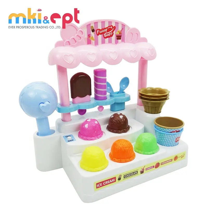 Juego de cocina para niños y niñas, utensilios de cocina de simulación, máquina de helados, juguete