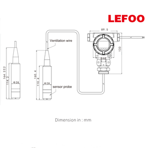 LEFOO LFT3000 Transmetteur de niveau de liquide de haute précision Capteur de pression d'eau fiable pour diaphragme de niveau d'eau - Product Image 6