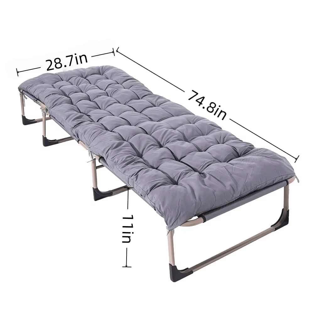 Gris clair 190 cm (L) x 73 cm (l) x 28 cm (H)