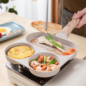 Die đúc nhôm 3 trong 1 Frying Pan cảm ứng dưới trứng bít tết ăn sáng không dính Frying Pan với đơn vị - Product Image 5