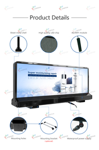 4G Wireless Cloud Control <strong>Taxi</strong> Outdoor LED Screen Double Sided Advertising Digital Display Outdoor <strong>Taxi</strong> Top LED Display - Product Image 4
