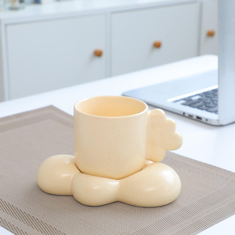 Cloud cup and saucer-yellow 320ml - 320ml