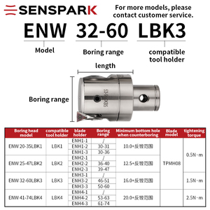 Đầu khoan chính xác có thể điều chỉnh vi mô CNC ENW20-35-LBK Trung tâm gia công có thể điều chỉnh Phụ kiện máy công cụ bằng vonfram - Product Image 5