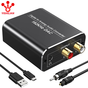 Amplificador convertidor de Audio Digital a analógico de 3,5mm DAC SPDIF óptico a adaptador de Audio estéreo Digital a analógico de 3,5mm Audio R/L