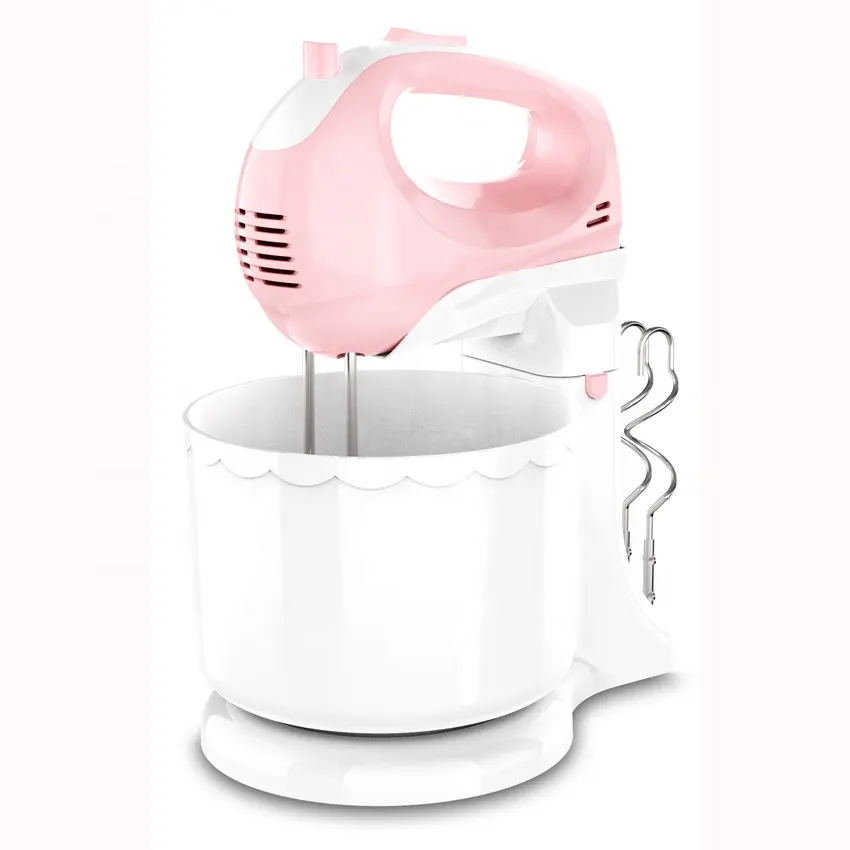 Easy Carry 100W 5 Geschwindigkeiten elektrische Küche Kuchen mischer Eier schläger Hand mixer mit Plastiks ch üssel