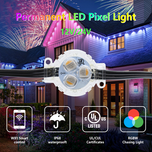 ไฟพลอย <span class=keywords><strong>LED</strong></span> นำทางสำหรับเทศกาลคริสต์มาสแบบถาวรสำหรับกลางแจ้ง WS2811 UCS2904 - Product Image 6