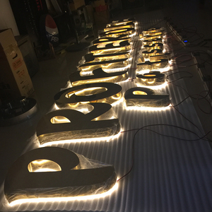 DINGYISIGN कस्टम बैकलिट 3D चैनल पत्र स्टेनलेस स्टील प्रबुद्ध व्यापार साइन दुकान लोगो साइन व्यापार खुदरा साइनबोर्ड - Product Image 4