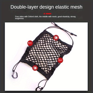 <strong>Elastic</strong> <strong>String</strong> Net Bag Three-layer Isolation Child protection Car Seat Storage Mesh Pocket