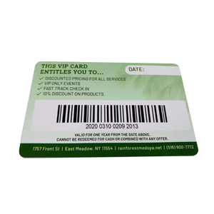 Custom Bar <strong>Code</strong> <strong>QR</strong> <strong>Code</strong> PVC Plastic VIP Membership Gift Card For small businesses - Product Image 2