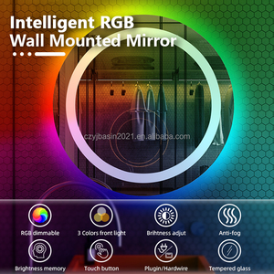 Espejo inteligente antivaho con Sensor táctil, espejo de maquillaje LED con luces que cambian de Color, iluminación LED de Color para el hogar moderno - Product Image 3