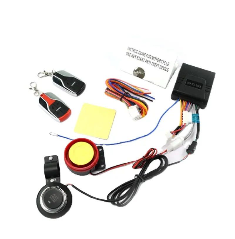 NTO Universal 125DB Alto Speaker Botão Interruptor Motor Iniciar Controle Remoto Chave Motocicleta Scooter Segurança Sistema de Alarme